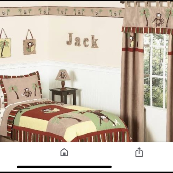 Monkey jungle curtain Vallance - Picture 1 of 2